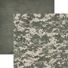 Reminisce - Army Collection - 12 x 12 Double Sided Paper - Army Camo