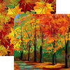 Reminisce - Autumn Splendor Collection - 12 x 12 Double Sided Paper - Autumn Trail