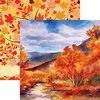 Reminisce - Autumn Splendor Collection - 12 x 12 Double Sided Paper - Autumn Leaves