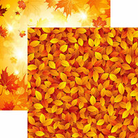 Reminisce - Autumn Splendor Collection - 12 x 12 Double Sided Paper - Splashes of Color