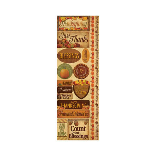 Reminisce - Autumn Harvest Collection - Cardstock Stickers - Combo