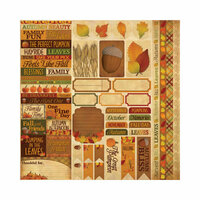 Reminisce - Autumn Harvest Collection - 12 x 12 Cardstock Stickers - Variety
