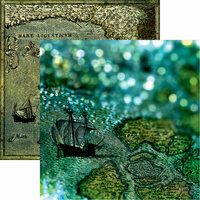 Reminisce - Buccaneer Bay Collection - 12 x 12 Double Sided Paper - Edge of the World