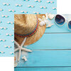 Reminisce - Beachin' Sunglasses Collection - 12 x 12 Double Sided Paper - Summer Blues