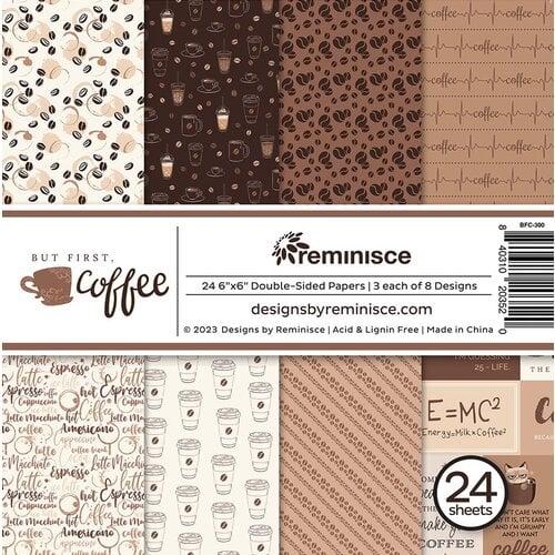 Reminisce - But First, Coffee Collection - 6 x 6 Paper Pack