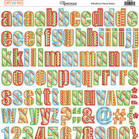 Reminisce - Boys Gone Wild Collection - 12x12 Cardstock Stickers Boys Alphabet, CLEARANCE