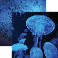 Reminisce - Blue Moods Collection - 12 x 12 Double Sided Paper - Jellyfish