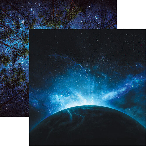 Reminisce - Blue Moods Collection - 12 x 12 Double Sided Paper - The Final Frontier