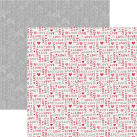 Transparent Hearts - Forever Hearts - 12x12 Valentine Scrapbook Paper - 5  Sheets - by Reminisce