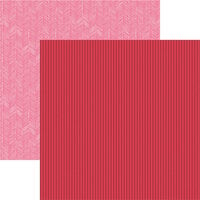 Reminisce - Be My Valentine Collection - 12 x 12 Double Sided Paper - Love Stripe
