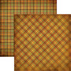 Reminisce - Best of Harvest Collection - 12 x 12 Double Sided Paper - Autumn Plaids