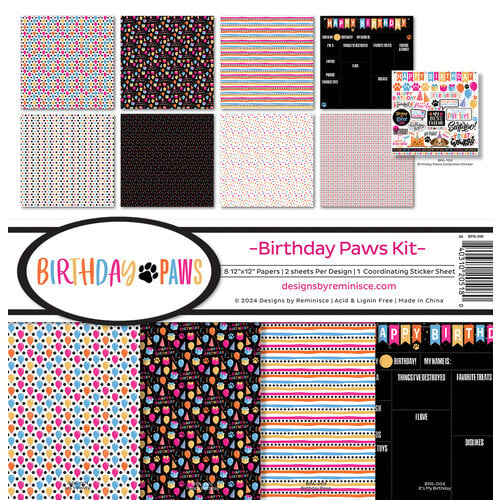 Reminisce - Birthday Paws Collection - 12 x 12 Collection Kit