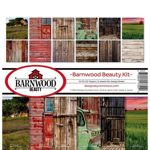 Reminisce - Barnwood Beauty Collection - 12 x 12 Paper Pack