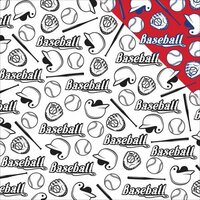 Reminisce - Baseball Collection - 12 x 12 Double Sided Paper - Baseball Icons