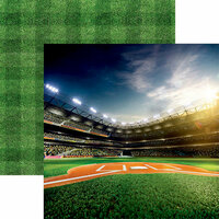 Reminisce - Baseball 2 Collection - 12 x 12 Double Sided Paper - Bright Lights