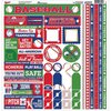 Reminisce - Baseball Collection - 12 x 12 Cardstock Stickers - Multi
