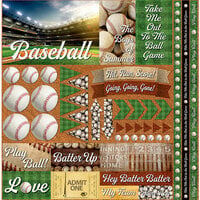 Reminisce - Baseball 2 Collection - 12 x 12 Cardstock Stickers - Elements