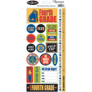 Reminisce - Back to School Collection - Sticker - Fourth Grade