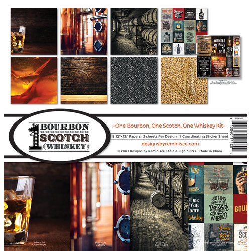 Reminisce - One Bourbon, One Scotch, One Whiskey Collection - 12 x 12 Collection Kit