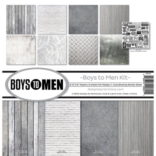 Reminisce - Boys to Men Collection - 12 x12 Collection Kit - Boys to Men