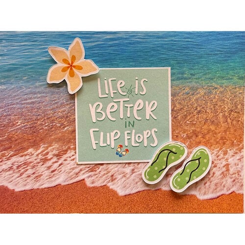 Reminisce - Beach Vibes Collection - 12 x 12 Cardstock Stickers - Beach Vibes
