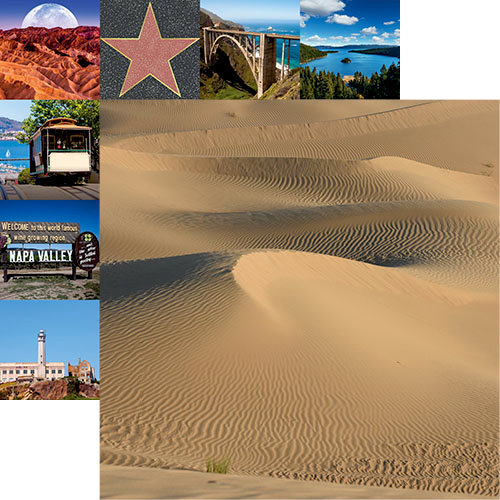 Reminisce - California Collection - 12 x 12 Double Sided Paper - Death Valley