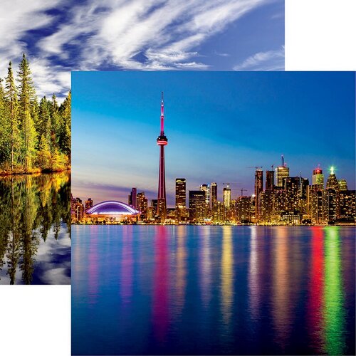 Reminisce - Canada Collection - 12 x 12 Double Sided Paper - Toronto Skyline