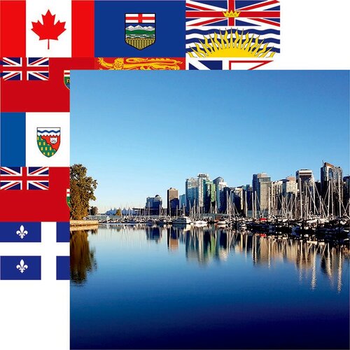 Reminisce - Canada Collection - 12 x 12 Double Sided Paper - Vancouver Skyline
