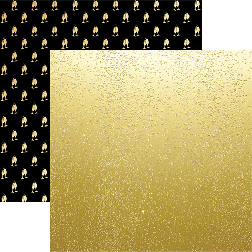 Reminisce - Cheers Collection - 12 x 12 Double Sided Paper - Champagne Bubbly