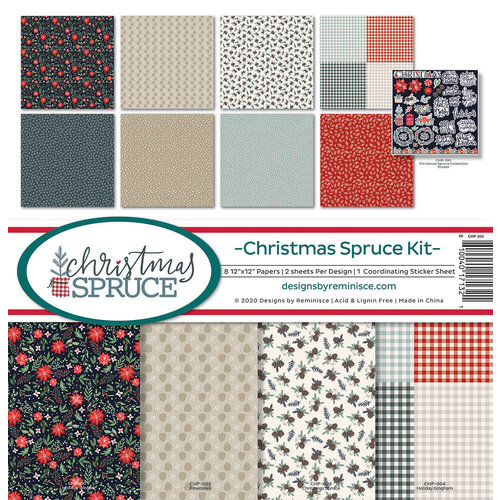 Reminisce - 12 x 12 Collection Kit - Christmas Spruce