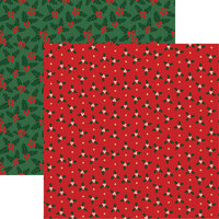 Reminisce - Christmas Wishes Collection - 12 x 12 Double Sided Paper - Holly Jolly