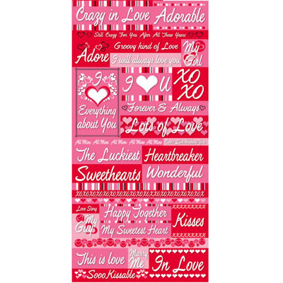 Reminisce - Crazy In Love Collection - Die Cut Cardstock Stickers - Quote