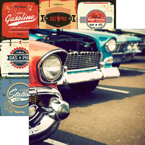 Reminisce - Classic Cars Collection - 12 x 12 Double Sided Paper - Car Show
