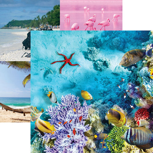 Reminisce - Coastal Serenade Collection - 12 x 12 Double Sided Paper - Underwater