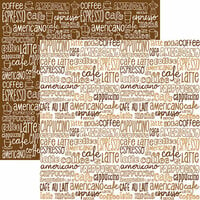 Reminisce - Coffee and Tea Collection - 12 x 12 Double Sided Paper - Coffeeology