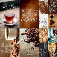 Reminisce - Coffee and Tea Collection - 12 x 12 Cardstock Stickers - Poster