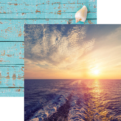 Reminisce - Cruise Life Collection - 12 x 12 Double Sided Paper - Sunset