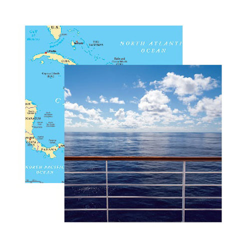 Reminisce - Caribbean Cruise Collection - 12 x 12 Double Sided Paper - Caribbean Cruise