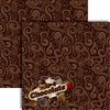 Reminisce - Candy Shoppe Collection - 12 x 12 Double Sided Paper - Chocolate Candy