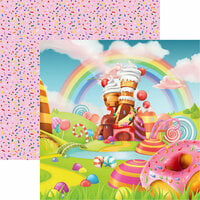 Reminisce - Candy Shoppe Collection - 12 x 12 Double Sided Paper - Candy Land