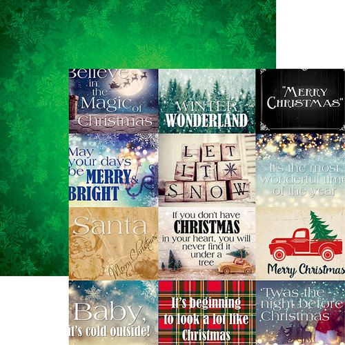 Reminisce - Christmas Spirit Collection - 12 x 12 Double Sided Paper - Christmas Spirit