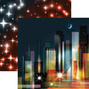 Reminisce - City Lights Collection - 12 x 12 Double Sided Paper - City Nights