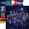 Reminisce - City Lights Collection - 12 x 12 Double Sided Paper - City Skyline