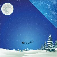 Reminisce - Christmas Town Collection - 12 x 12 Double Sided Paper - Snowy Night