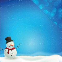 Reminisce - Christmas Town Collection - 12 x 12 Double Sided Paper - Do You Wanna Build a Snowman