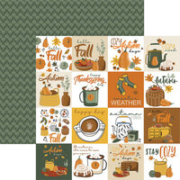Reminisce - Cozy Fall Collection - 12 x 12 Double Sided Paper - Hello Fall