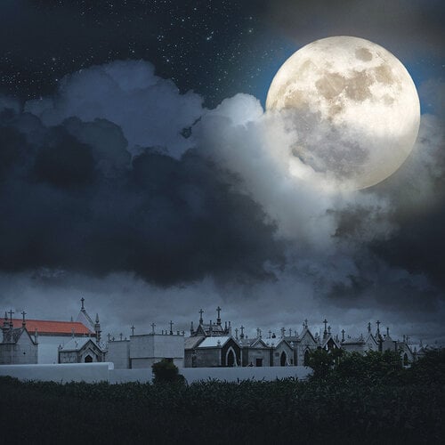 Reminisce - Dark Night Collection - 12 x 12 Double Sided Paper - Moonlit Cemetery Reminisce - Dark Night Collection - 12 x 12 Double Sided Paper - Moonlit Cemetery