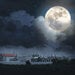 Reminisce - Dark Night Collection - 12 x 12 Double Sided Paper - Moonlit Cemetery