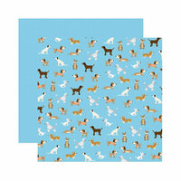 Reminisce - It's A Dog's Life Collection - 12 x 12 Double Sided Paper - The Gang's All Here