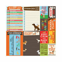 Reminisce - It's A Dog's Life Collection - 12 x 12 Cardstock Stickers - Poster